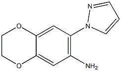 7-(1H-pyrazol-1-yl)-2,3-dihydro-1,4-benzodioxin-6-amine Struktur