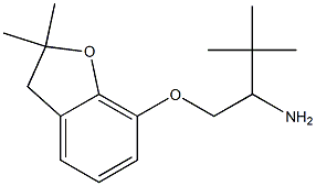 7-(2-amino-3,3-dimethylbutoxy)-2,2-dimethyl-2,3-dihydro-1-benzofuran Struktur