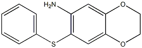 7-(phenylsulfanyl)-2,3-dihydro-1,4-benzodioxin-6-amine Struktur