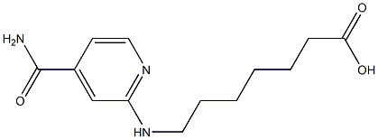 7-{[4-(aminocarbonyl)pyridin-2-yl]amino}heptanoic acid Struktur