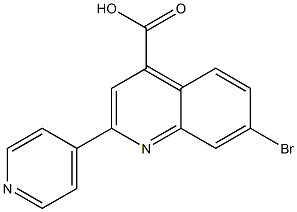 7-bromo-2-pyridin-4-ylquinoline-4-carboxylic acid Struktur