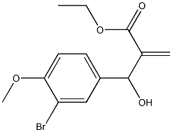 ethyl 2-[(3-bromo-4-methoxyphenyl)(hydroxy)methyl]prop-2-enoate Struktur