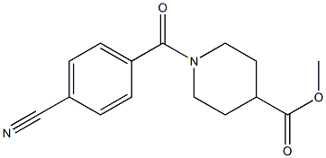 methyl 1-(4-cyanobenzoyl)piperidine-4-carboxylate Struktur