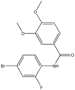 N-(4-bromo-2-fluorophenyl)-3,4-dimethoxybenzamide Struktur