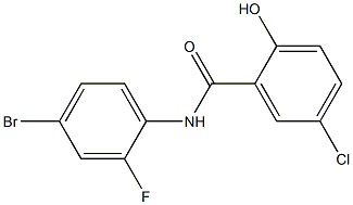 N-(4-bromo-2-fluorophenyl)-5-chloro-2-hydroxybenzamide Struktur