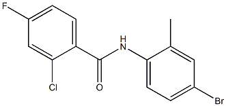 N-(4-bromo-2-methylphenyl)-2-chloro-4-fluorobenzamide Struktur