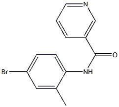 N-(4-bromo-2-methylphenyl)nicotinamide Struktur