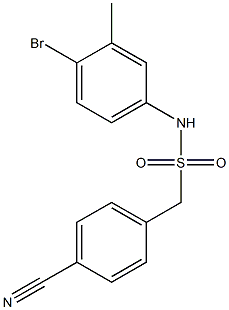 N-(4-bromo-3-methylphenyl)-1-(4-cyanophenyl)methanesulfonamide Struktur