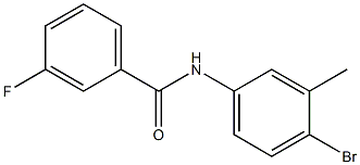 N-(4-bromo-3-methylphenyl)-3-fluorobenzamide Struktur