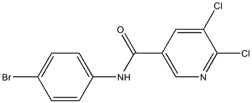 N-(4-bromophenyl)-5,6-dichloronicotinamide Struktur