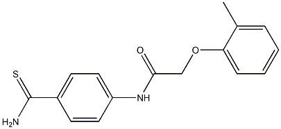 N-(4-carbamothioylphenyl)-2-(2-methylphenoxy)acetamide Struktur