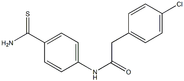 N-(4-carbamothioylphenyl)-2-(4-chlorophenyl)acetamide Struktur