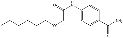 N-(4-carbamothioylphenyl)-2-(hexyloxy)acetamide Struktur