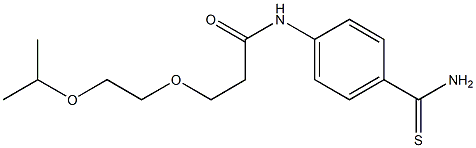 N-(4-carbamothioylphenyl)-3-[2-(propan-2-yloxy)ethoxy]propanamide Struktur