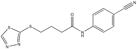 N-(4-cyanophenyl)-4-(1,3,4-thiadiazol-2-ylsulfanyl)butanamide Struktur