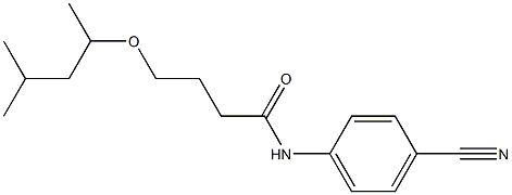 N-(4-cyanophenyl)-4-[(4-methylpentan-2-yl)oxy]butanamide Struktur