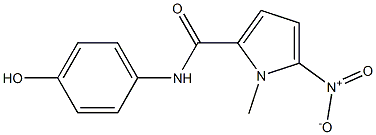 N-(4-hydroxyphenyl)-1-methyl-5-nitro-1H-pyrrole-2-carboxamide Struktur