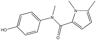 N-(4-hydroxyphenyl)-N,1,5-trimethyl-1H-pyrrole-2-carboxamide Struktur