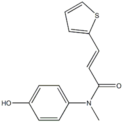 N-(4-hydroxyphenyl)-N-methyl-3-(thiophen-2-yl)prop-2-enamide Struktur