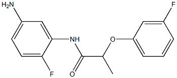 N-(5-amino-2-fluorophenyl)-2-(3-fluorophenoxy)propanamide Struktur