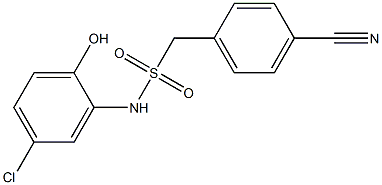 N-(5-chloro-2-hydroxyphenyl)-1-(4-cyanophenyl)methanesulfonamide Struktur