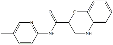 N-(5-methylpyridin-2-yl)-3,4-dihydro-2H-1,4-benzoxazine-2-carboxamide Struktur