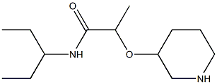 N-(pentan-3-yl)-2-(piperidin-3-yloxy)propanamide Struktur