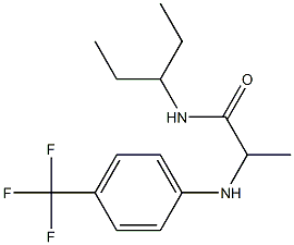 N-(pentan-3-yl)-2-{[4-(trifluoromethyl)phenyl]amino}propanamide Struktur