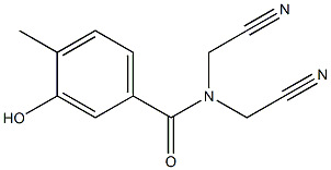 N,N-bis(cyanomethyl)-3-hydroxy-4-methylbenzamide Struktur