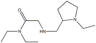 N,N-diethyl-2-{[(1-ethylpyrrolidin-2-yl)methyl]amino}acetamide Struktur