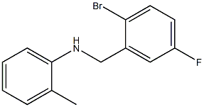 N-[(2-bromo-5-fluorophenyl)methyl]-2-methylaniline Struktur