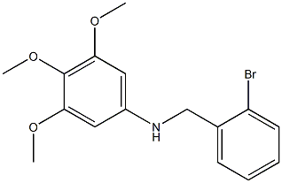 N-[(2-bromophenyl)methyl]-3,4,5-trimethoxyaniline Struktur