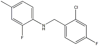 N-[(2-chloro-4-fluorophenyl)methyl]-2-fluoro-4-methylaniline Struktur