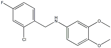 N-[(2-chloro-4-fluorophenyl)methyl]-3,4-dimethoxyaniline Struktur