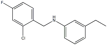 N-[(2-chloro-4-fluorophenyl)methyl]-3-ethylaniline Struktur