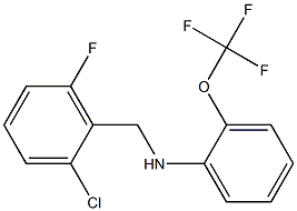 N-[(2-chloro-6-fluorophenyl)methyl]-2-(trifluoromethoxy)aniline Struktur