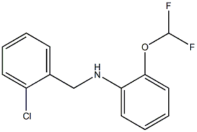 N-[(2-chlorophenyl)methyl]-2-(difluoromethoxy)aniline Struktur