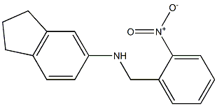 N-[(2-nitrophenyl)methyl]-2,3-dihydro-1H-inden-5-amine Struktur