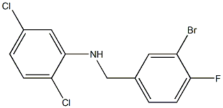 N-[(3-bromo-4-fluorophenyl)methyl]-2,5-dichloroaniline Struktur