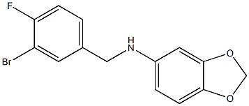 N-[(3-bromo-4-fluorophenyl)methyl]-2H-1,3-benzodioxol-5-amine Struktur