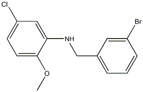 N-[(3-bromophenyl)methyl]-5-chloro-2-methoxyaniline Struktur