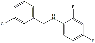 N-[(3-chlorophenyl)methyl]-2,4-difluoroaniline Struktur