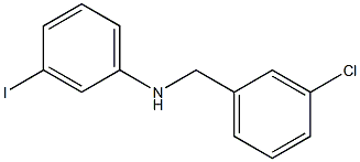 N-[(3-chlorophenyl)methyl]-3-iodoaniline Struktur