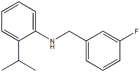 N-[(3-fluorophenyl)methyl]-2-(propan-2-yl)aniline Struktur