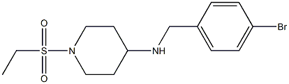 N-[(4-bromophenyl)methyl]-1-(ethanesulfonyl)piperidin-4-amine Struktur