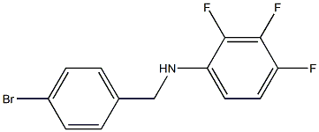 N-[(4-bromophenyl)methyl]-2,3,4-trifluoroaniline Struktur