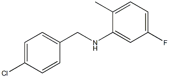 N-[(4-chlorophenyl)methyl]-5-fluoro-2-methylaniline Struktur