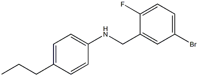 N-[(5-bromo-2-fluorophenyl)methyl]-4-propylaniline Struktur