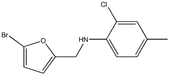 N-[(5-bromofuran-2-yl)methyl]-2-chloro-4-methylaniline Struktur