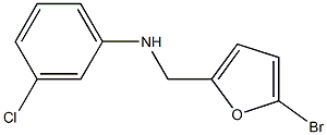 N-[(5-bromofuran-2-yl)methyl]-3-chloroaniline Struktur